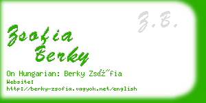 zsofia berky business card